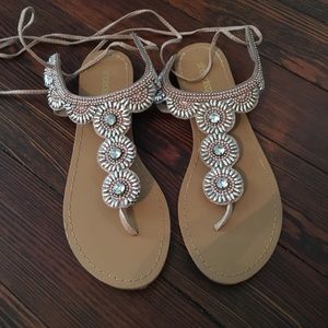 Lace up sandals